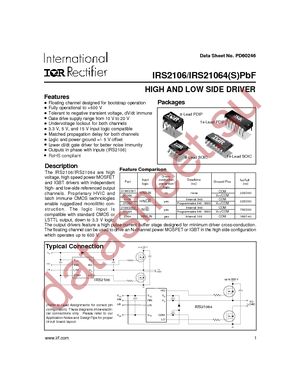 IRS2106SPBF datasheet  